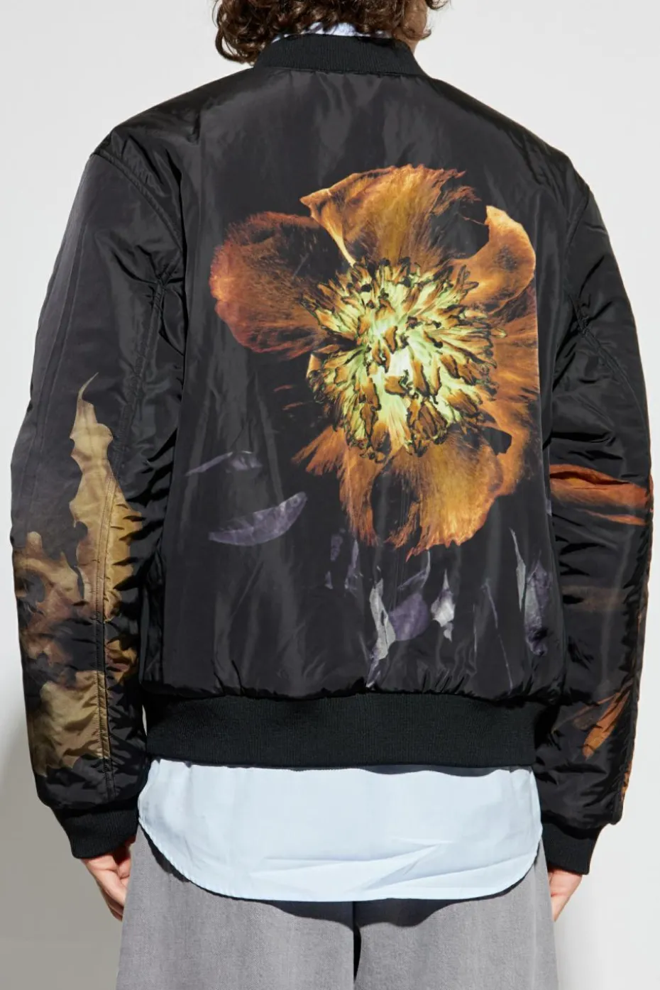 Dries Van Noten GRANATOWY Kurtka z kieszeniami