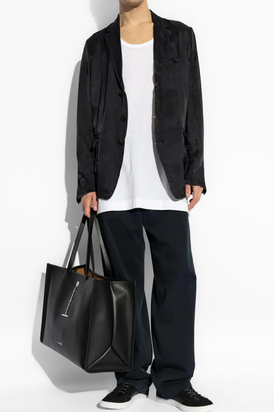 Dries Van Noten GRANATOWY Marynarka `Bilbo`