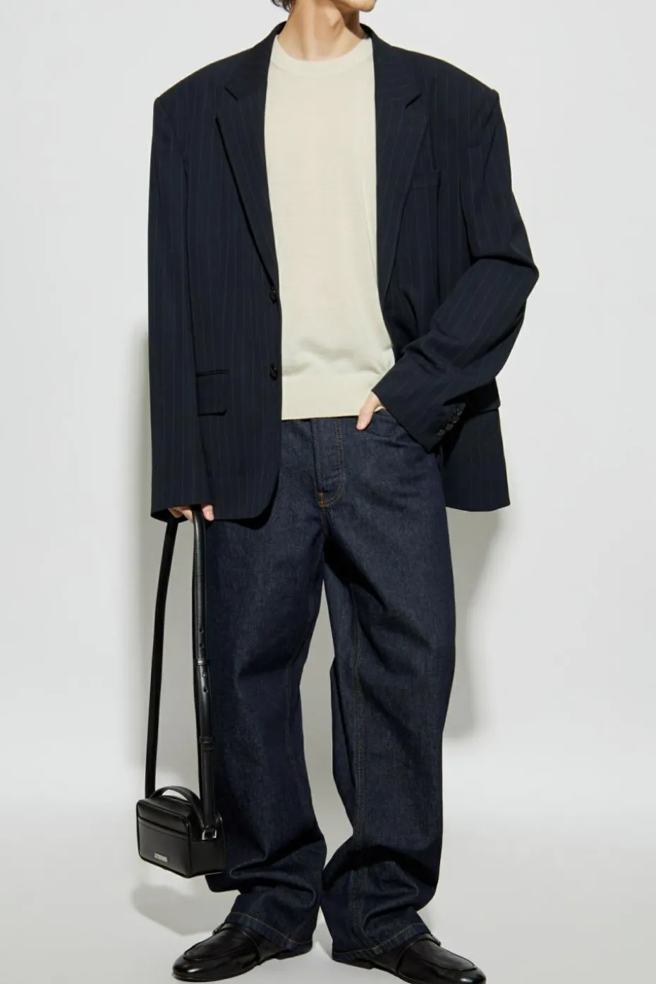Dries Van Noten kremowy Wełniany sweter