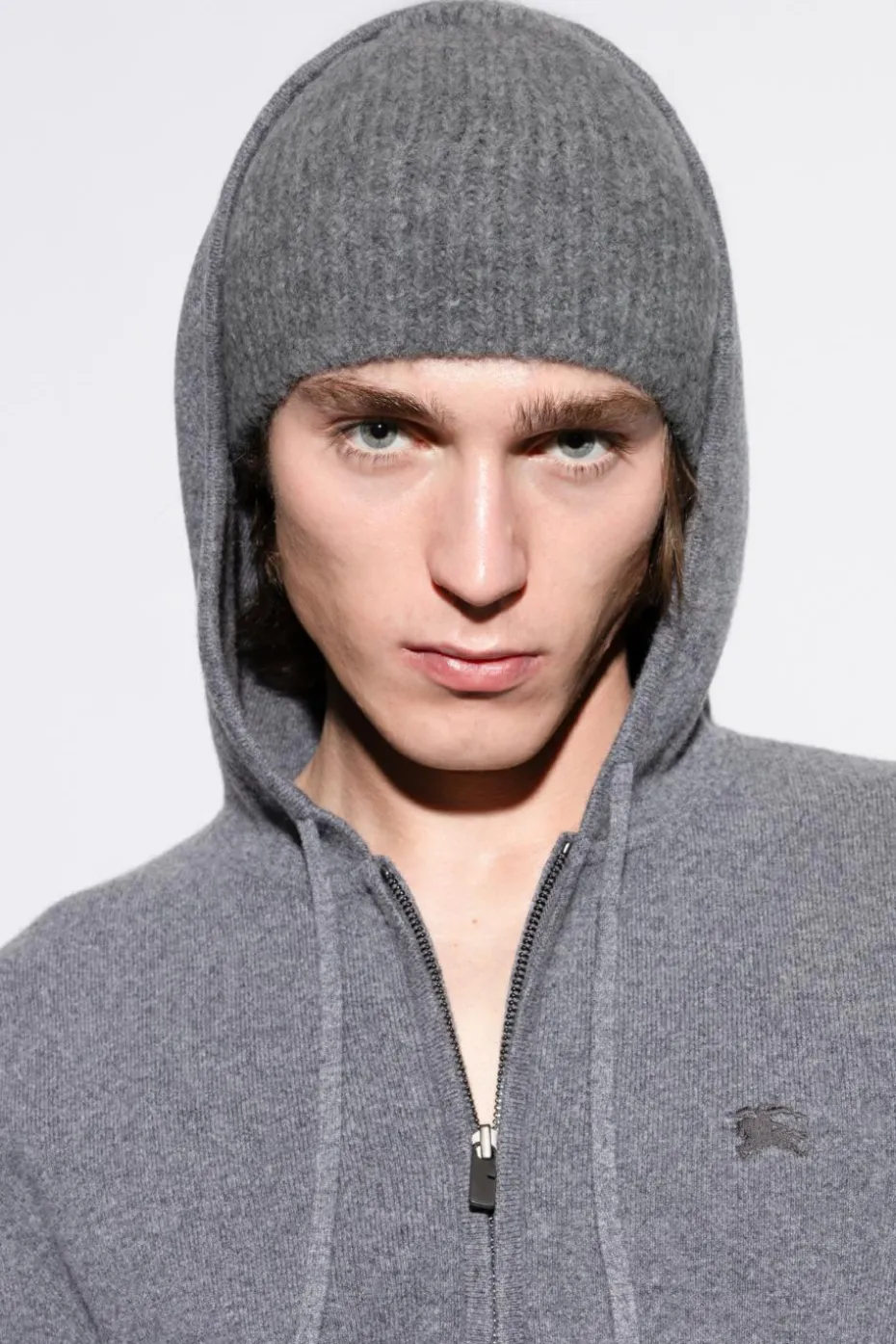 Dries Van Noten SZARY Wełniana czapka
