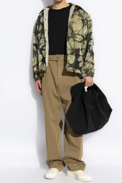 Dries Van Noten ZIELONY Kurtka `Vorrie` o połyskującym wykończeniu