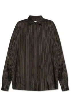 Dries Van Noten ZIELONY Koszula w pasy