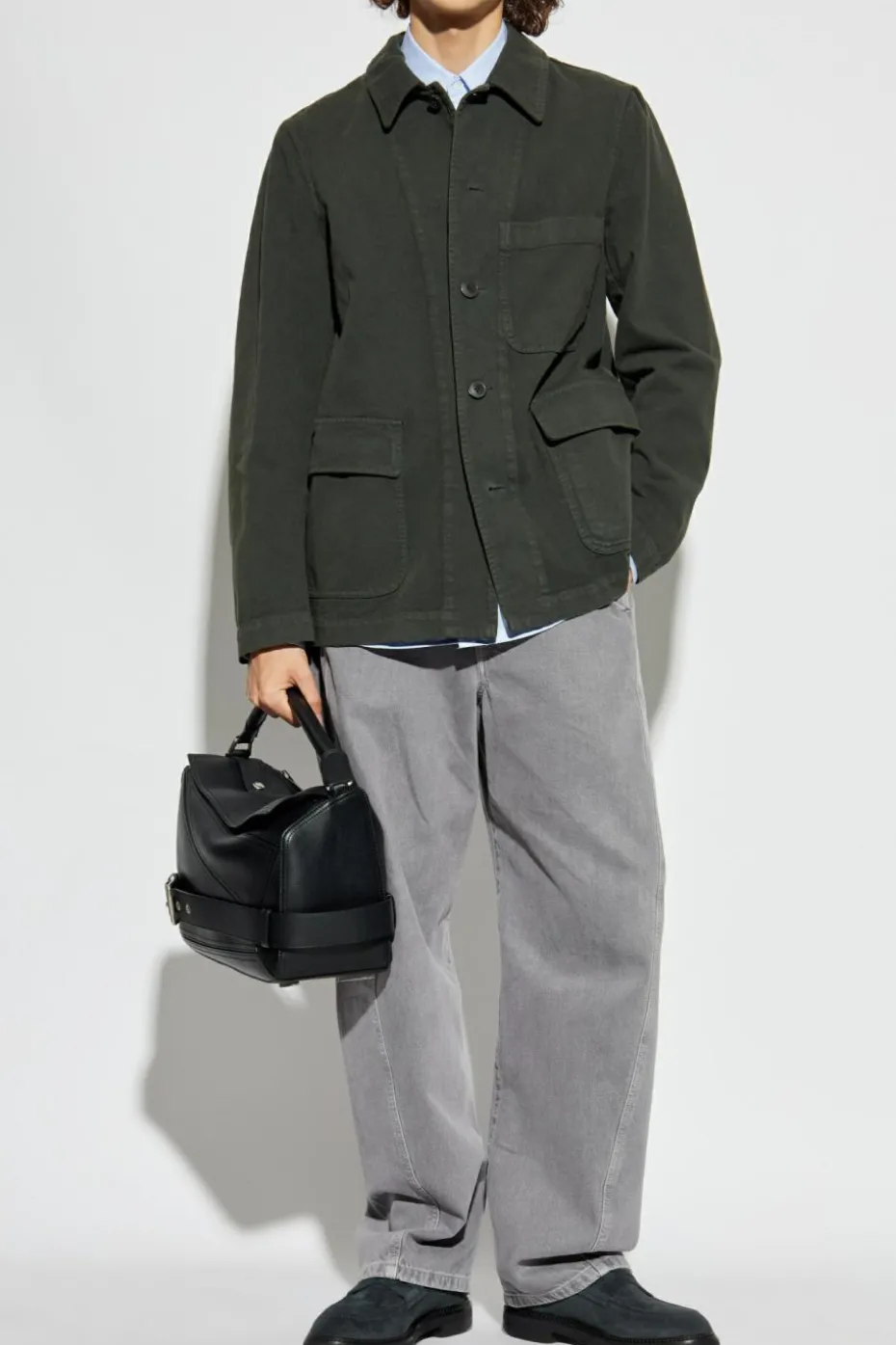 Dries Van Noten ZIELONY Kurtka z kieszeniami