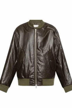 Dries Van Noten ZIELONY Kurtka typu `bomber`