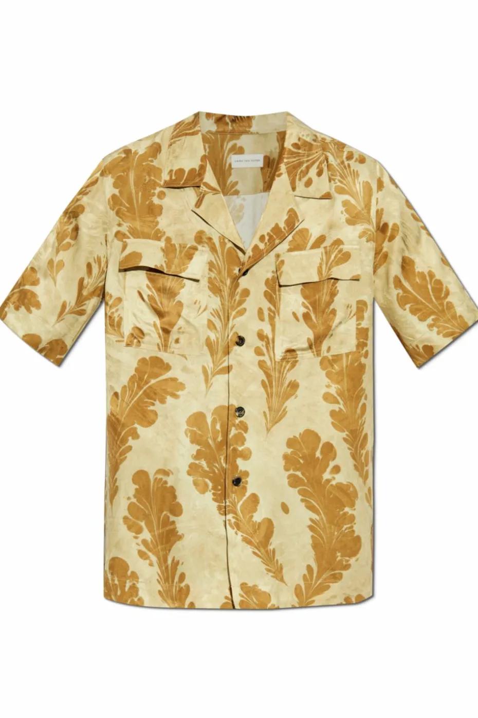 Dries Van Noten ZIELONY Satynowa koszula