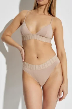 Dsquared2 beżowy Biustonosz z logo