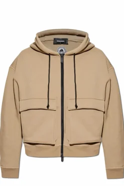 Dsquared2 beżowy Bluza z logo