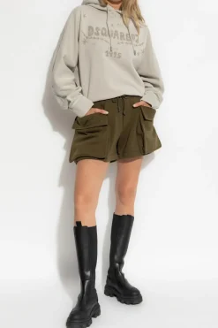 Dsquared2 beżowy Bluza z logo