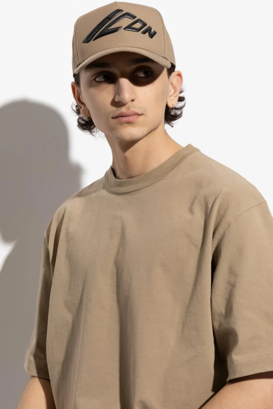 Dsquared2 beżowy Czapka z daszkiem