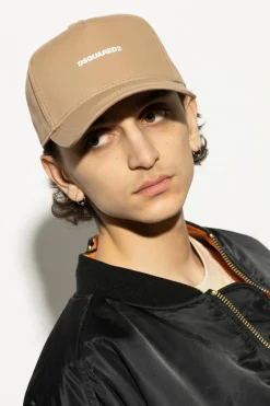 Dsquared2 beżowy Czapka z daszkiem