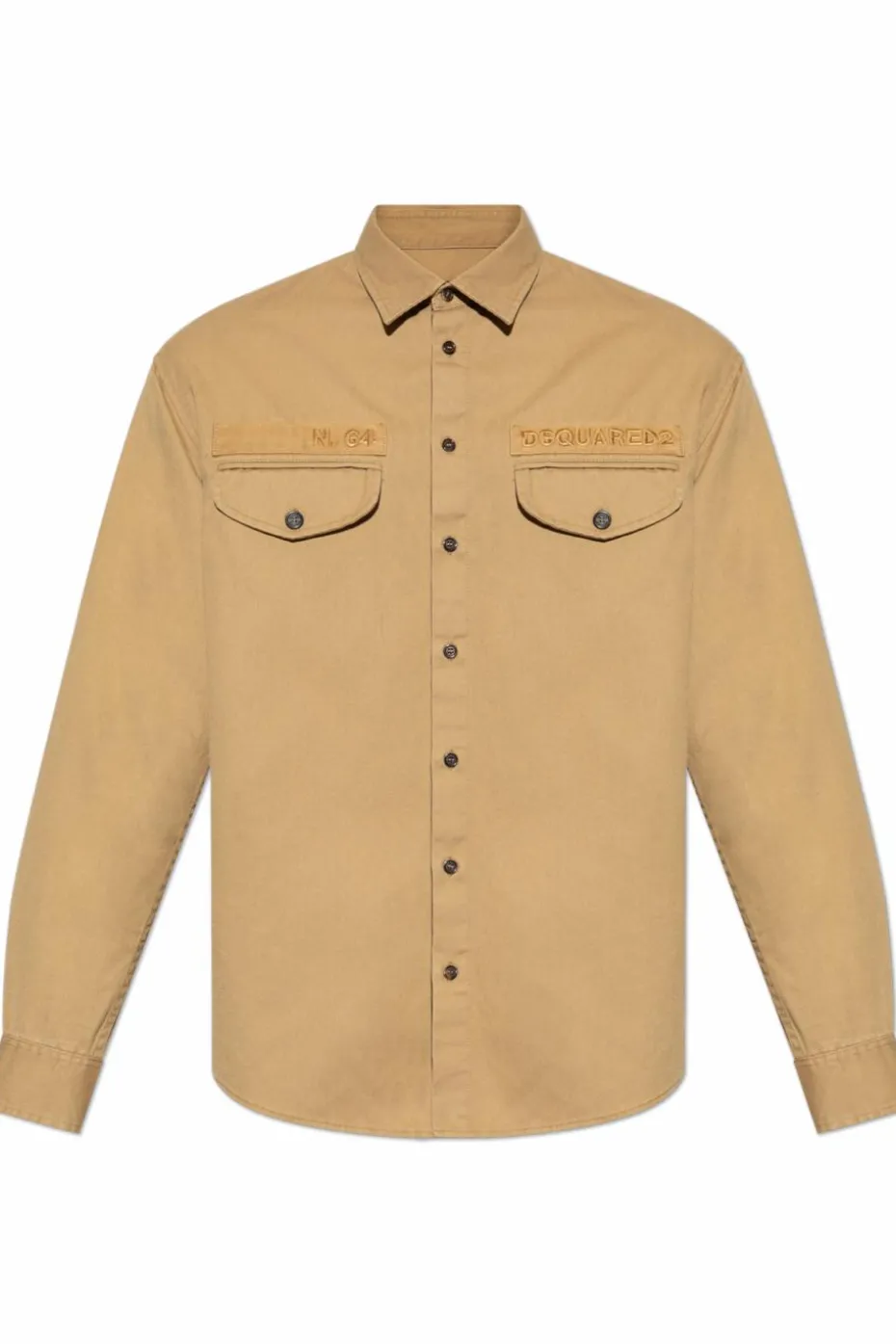 Dsquared2 beżowy Koszula z logo