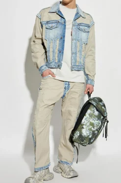 Dsquared2 beżowy Kurtka z łączonych materiałów