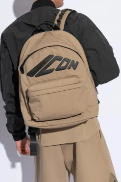 Dsquared2 beżowy Plecak z logo
