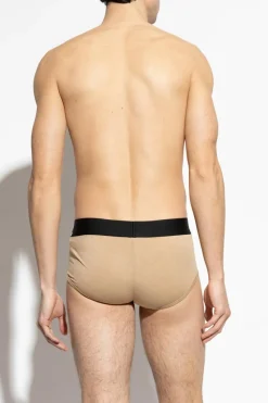 Dsquared2 beżowy Slipy z logo