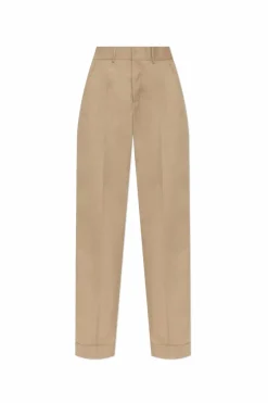 Dsquared2 beżowy Spodnie w kant