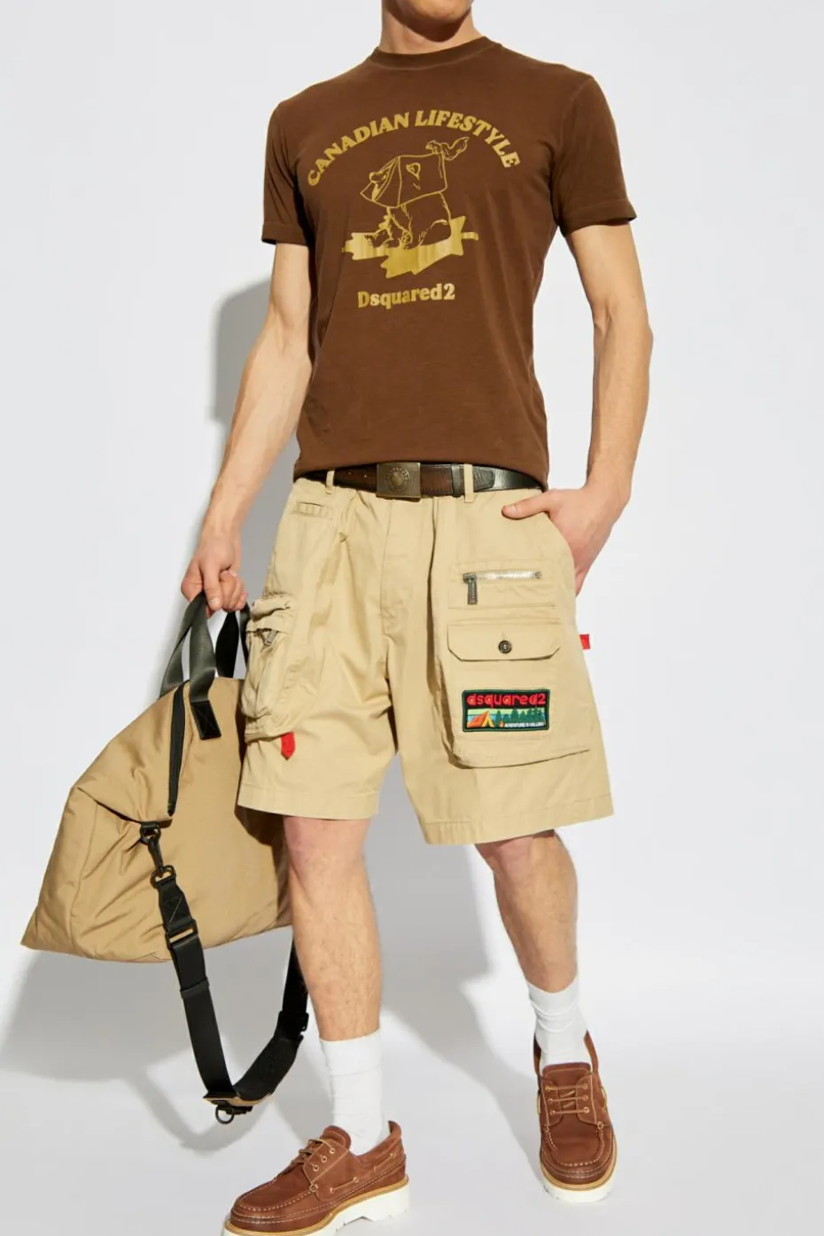 Dsquared2 beżowy Szorty `Boxer`