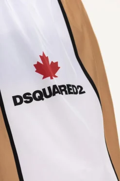 Dsquared2 beżowy Szorty kąpielowe z logo