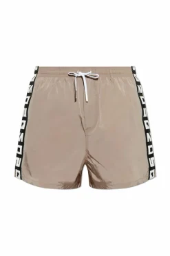 Dsquared2 beżowy Szorty kąpielowe z logo