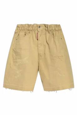 Dsquared2 beżowy Szorty z logo
