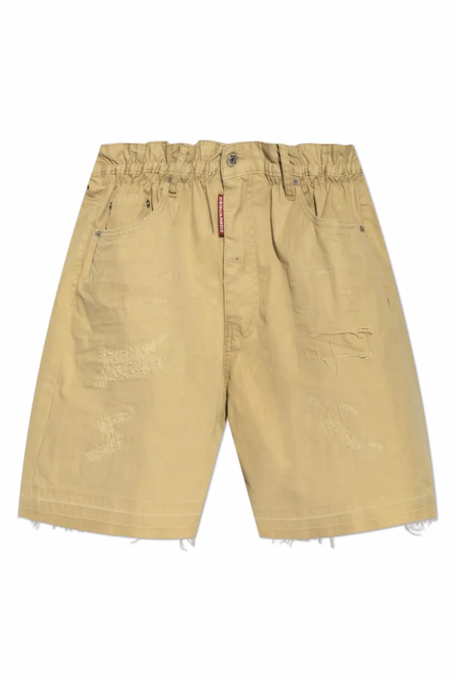 Dsquared2 beżowy Szorty z logo
