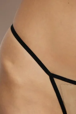 Dsquared2 beżowy Transparentne stringi