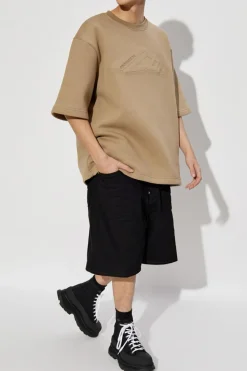 Dsquared2 beżowy T-shirt z logo