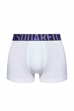 Dsquared2 BIAŁY Bawełniane bokserki z logo