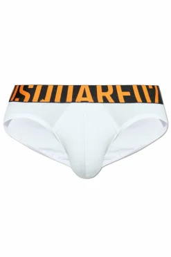 Dsquared2 BIAŁY Bawełniane slipy z logo