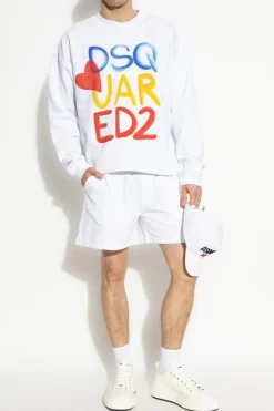Dsquared2 BIAŁY Bluza kapsuła `Summer Lovers`