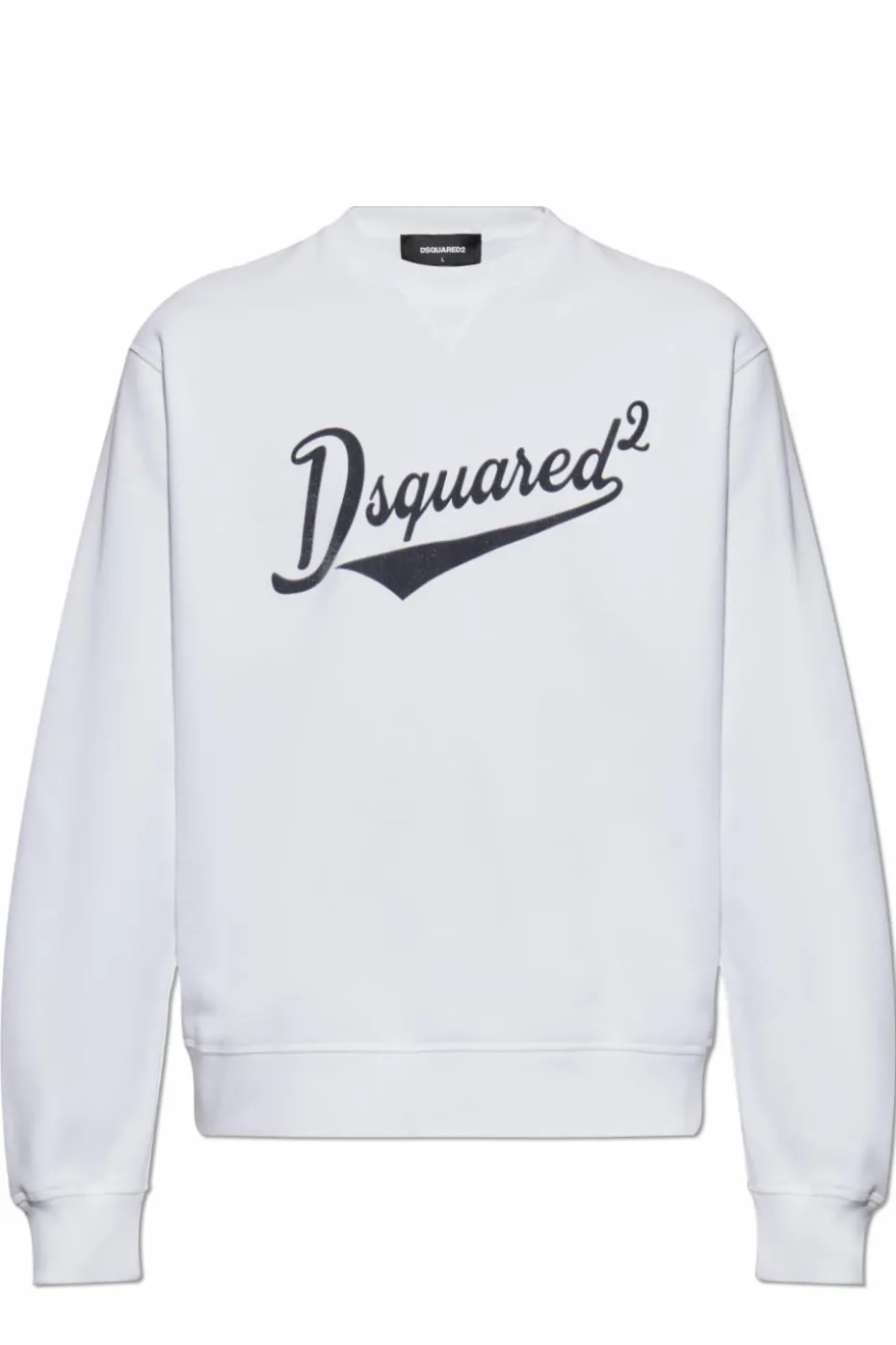 Dsquared2 BIAŁY Bluza z logo o aksamitnym wykończeniu