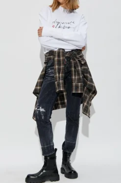 Dsquared2 BIAŁY Bluza z nadrukiem