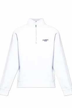 Dsquared2 BIAŁY Bluza ze stójką