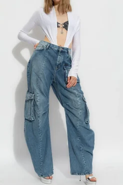 Dsquared2 BIAŁY Body z długimi rękawami