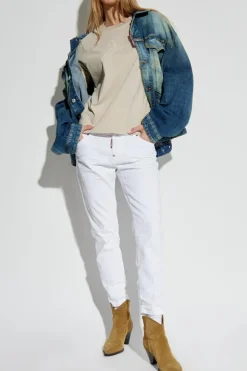 Dsquared2 BIAŁY Jeansy `Cool Girl`