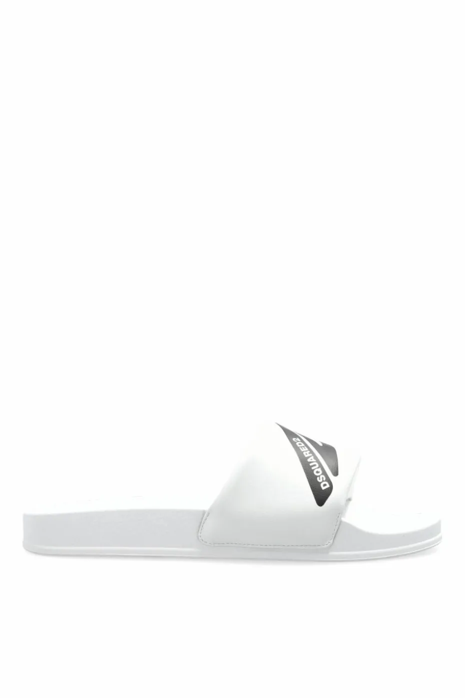 Dsquared2 BIAŁY Klapki z logo