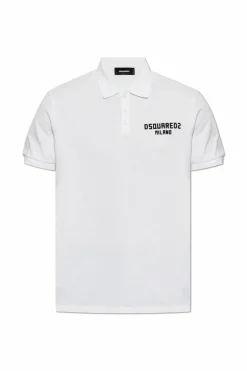Dsquared2 BIAŁY Polo z logo
