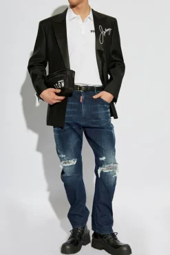 Dsquared2 BIAŁY Polo z logo