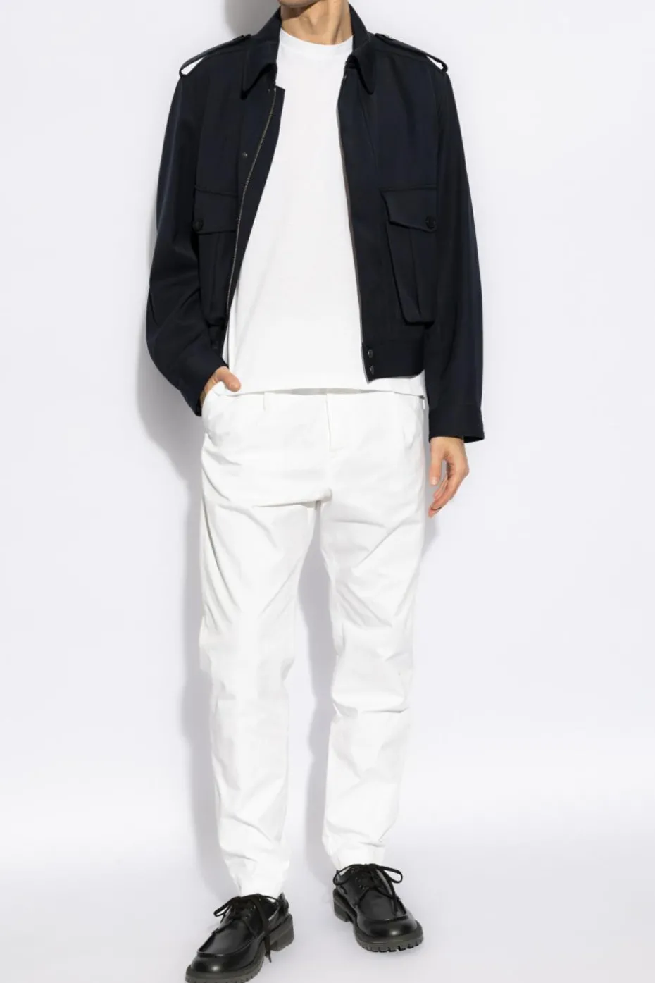 Dsquared2 BIAŁY Spodnie `One Pleat`