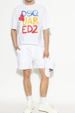 Dsquared2 BIAŁY Szorty kapsuła `Summer Lovers`