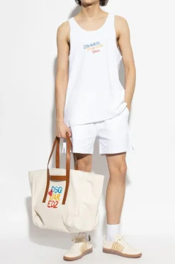 Dsquared2 BIAŁY Top kapsuła `Summer Lovers`