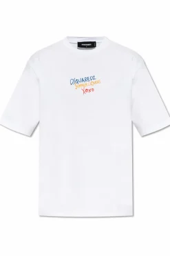 Dsquared2 BIAŁY T-shirt kapsuła `Summer Lovers`
