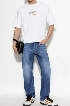 Dsquared2 BIAŁY T-shirt kapsuła `Summer Lovers`