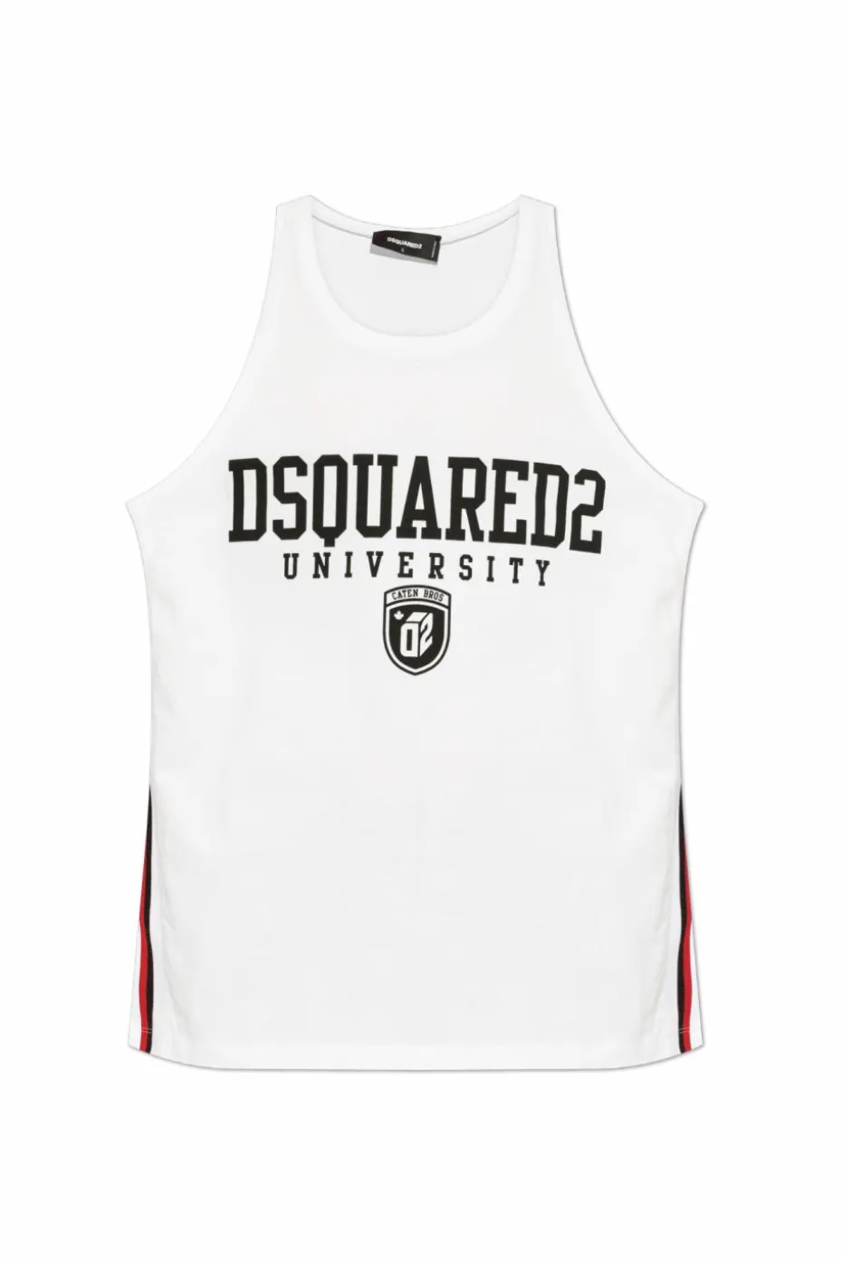 Dsquared2 BIAŁY T-shirt bez rękawów