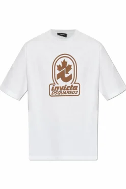 Dsquared2 BIAŁY T-shirt kapsuła 'Invicta'