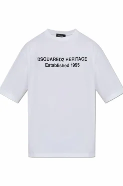 Dsquared2 BIAŁY T-shirt z logo