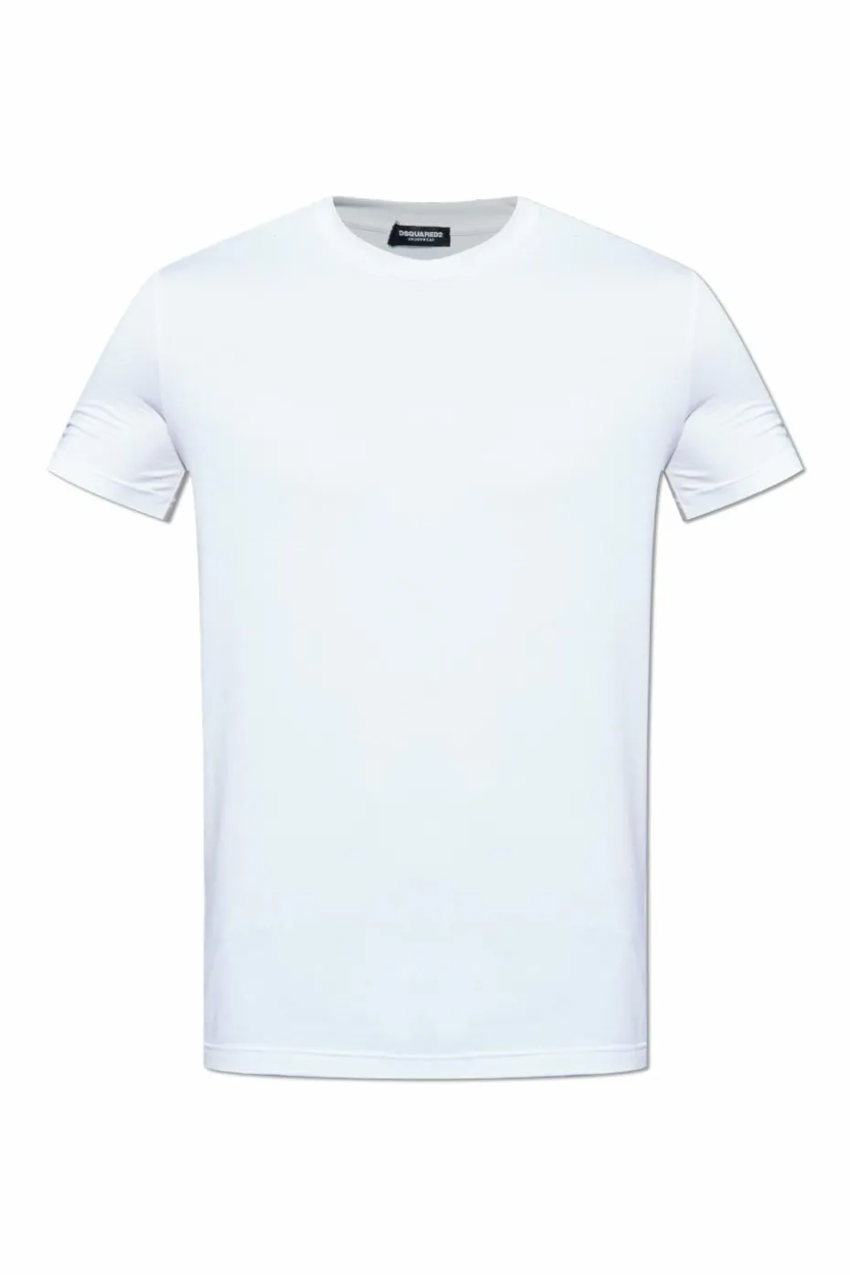 Dsquared2 BIAŁY T-shirt z bieliźniany z okrągłym dekoltem