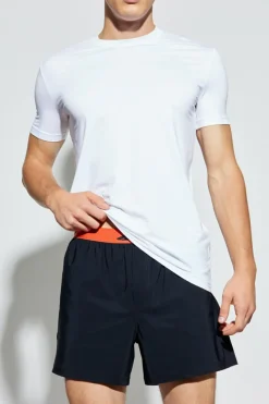 Dsquared2 BIAŁY T-shirt z bieliźniany z okrągłym dekoltem
