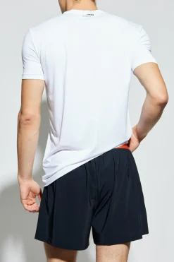 Dsquared2 BIAŁY T-shirt z bieliźniany z okrągłym dekoltem