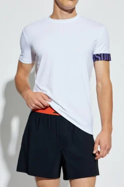 Dsquared2 BIAŁY T-shirt z bieliźniany z okrągłym dekoltem