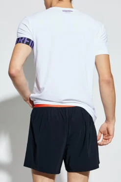 Dsquared2 BIAŁY T-shirt z bieliźniany z okrągłym dekoltem